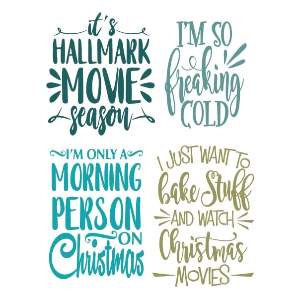 Christmas Quotes Pack SVG Cuttable Design