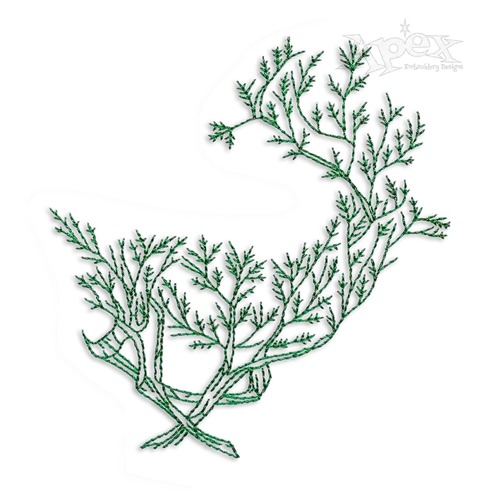 Christmas Deer Reindeer Art Machine Embroidery Design