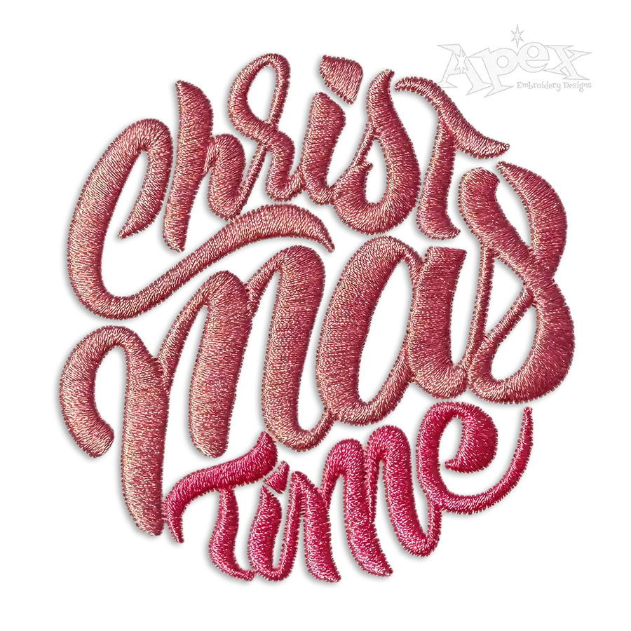 Christmas Time Machine Embroidery Design by Apex