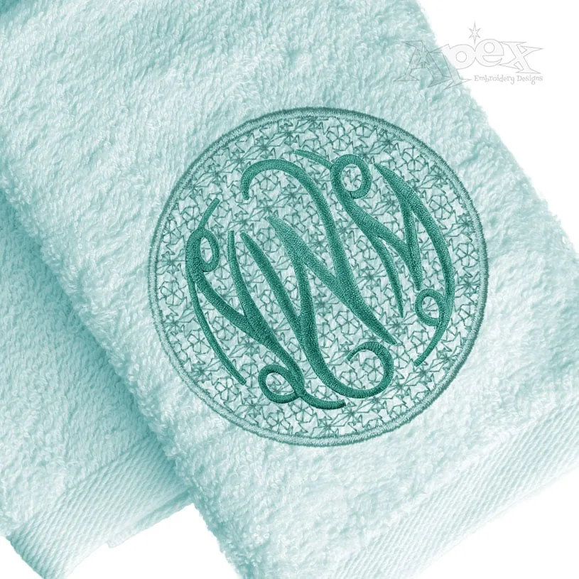 Circle Knockdown Monogram Embroidery Frame