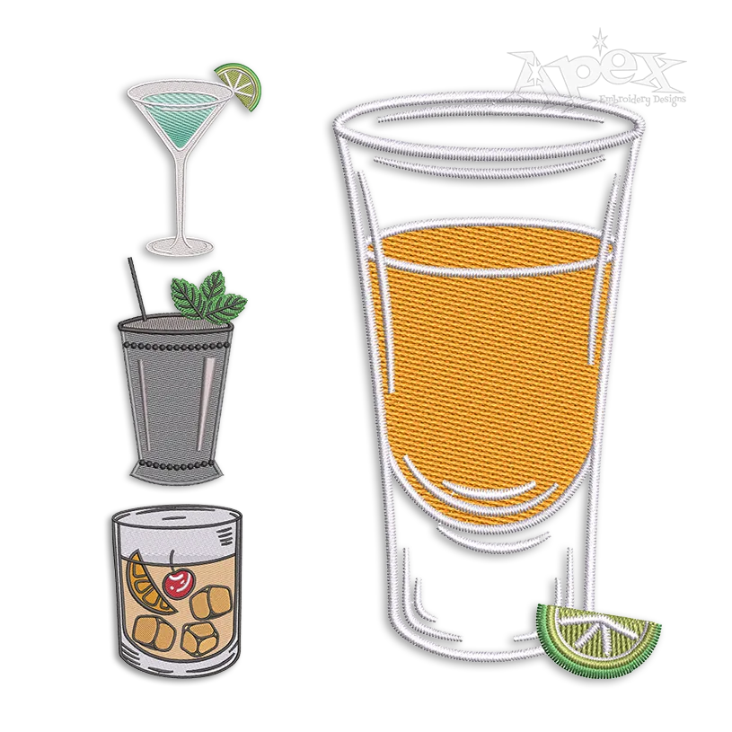 Drink Machine Embroidery Design