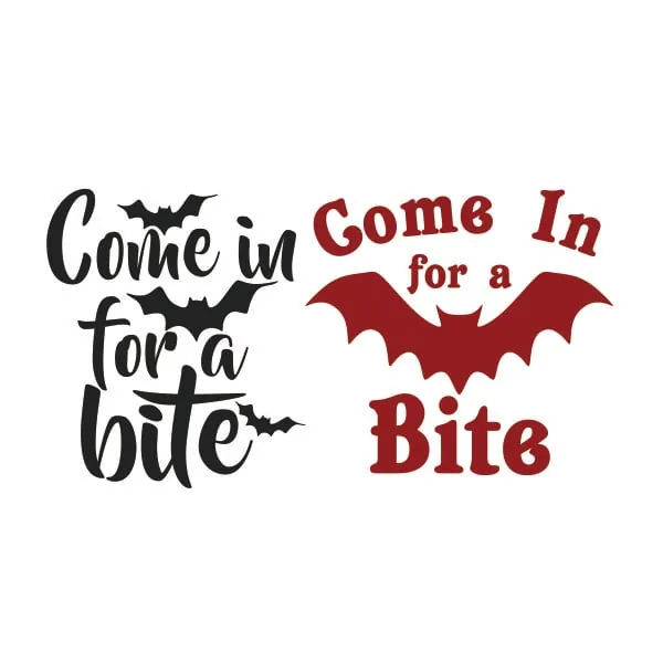 Come in for a Bite Bats SVG Cuttable Design