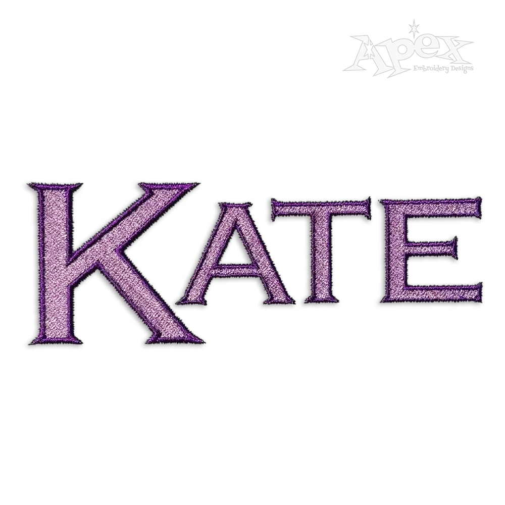Copperplate two color Machine Embroidery Font - Apex Designs