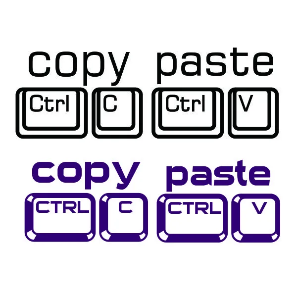 Copy Paste Keyboard SVG Cuttable Design