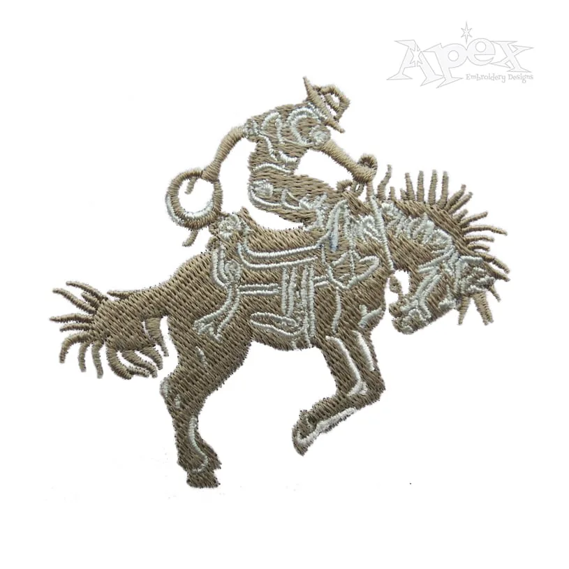  Bronc Rider Embroidery Design