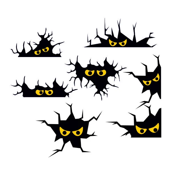 Crack Wall SVG Cuttable Design