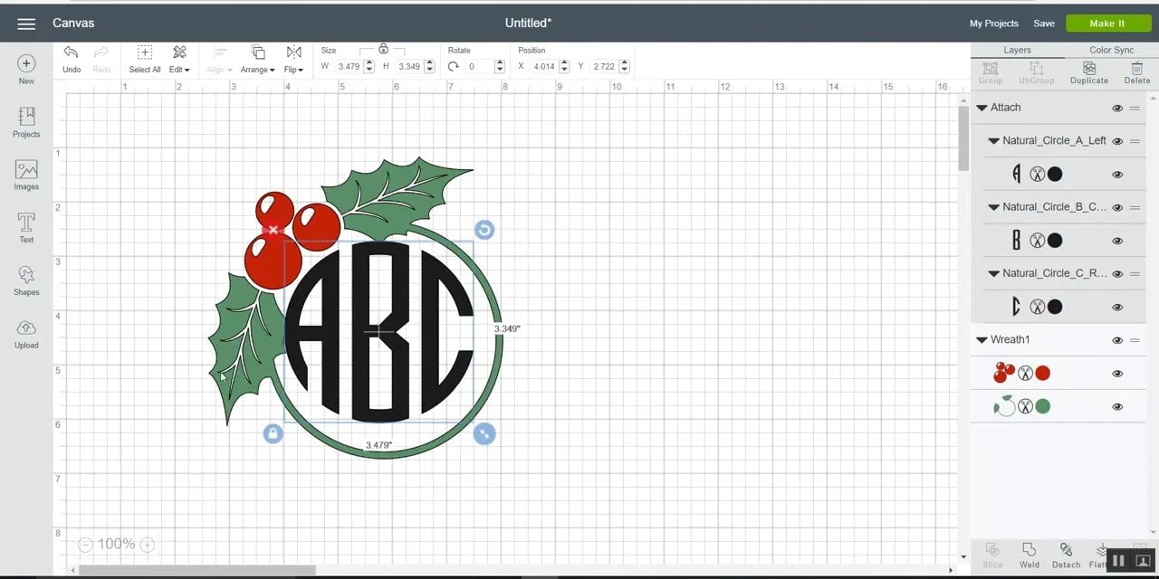 How to Put a Monogram in a Frame in Cricut Design Space
