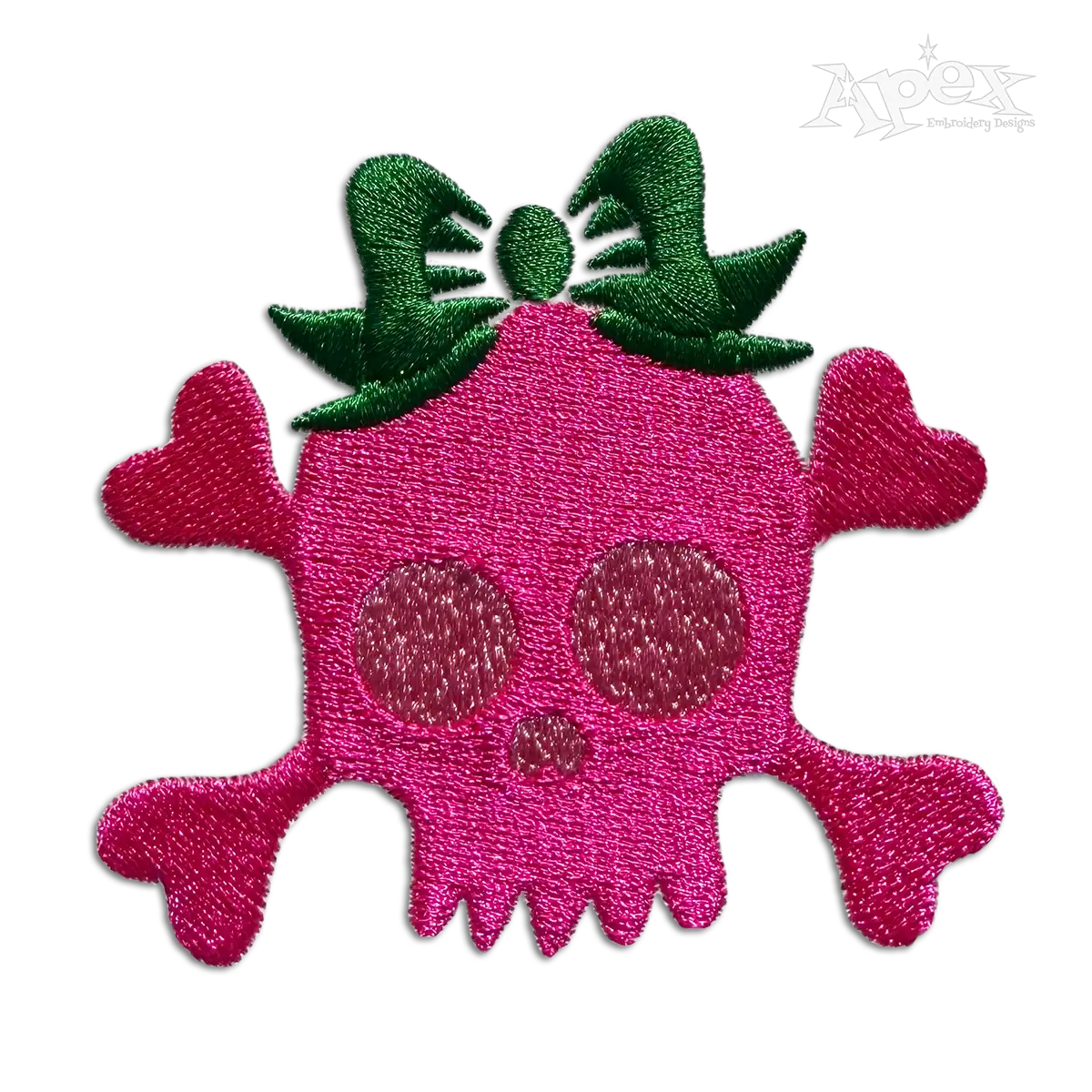 Crossbones Skeleton Girl Machine Embroidery Design - Apex
