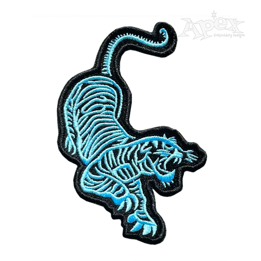 Crouching Tiger Machine Embroidery Design by Apex