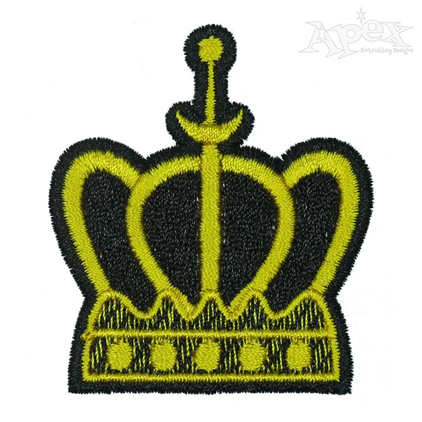 Crown Embroidery Design
