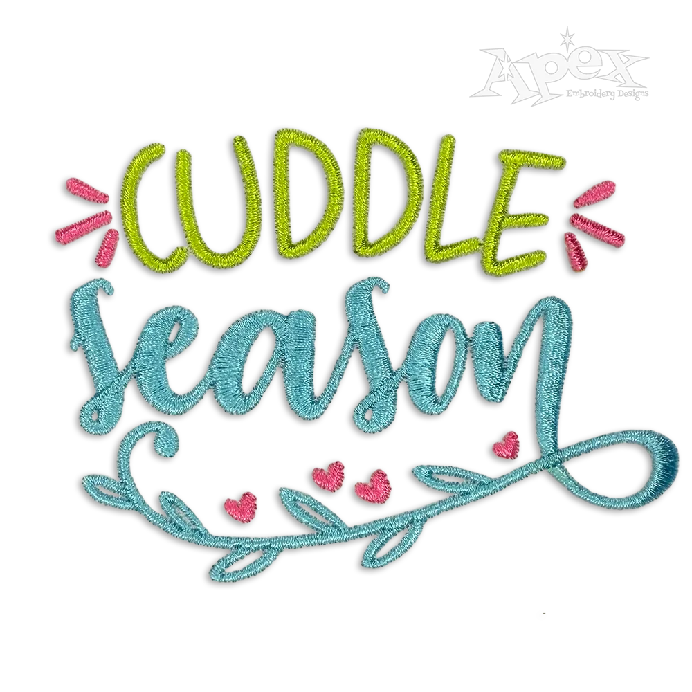 Cuddle Season Machine Embroidery Design