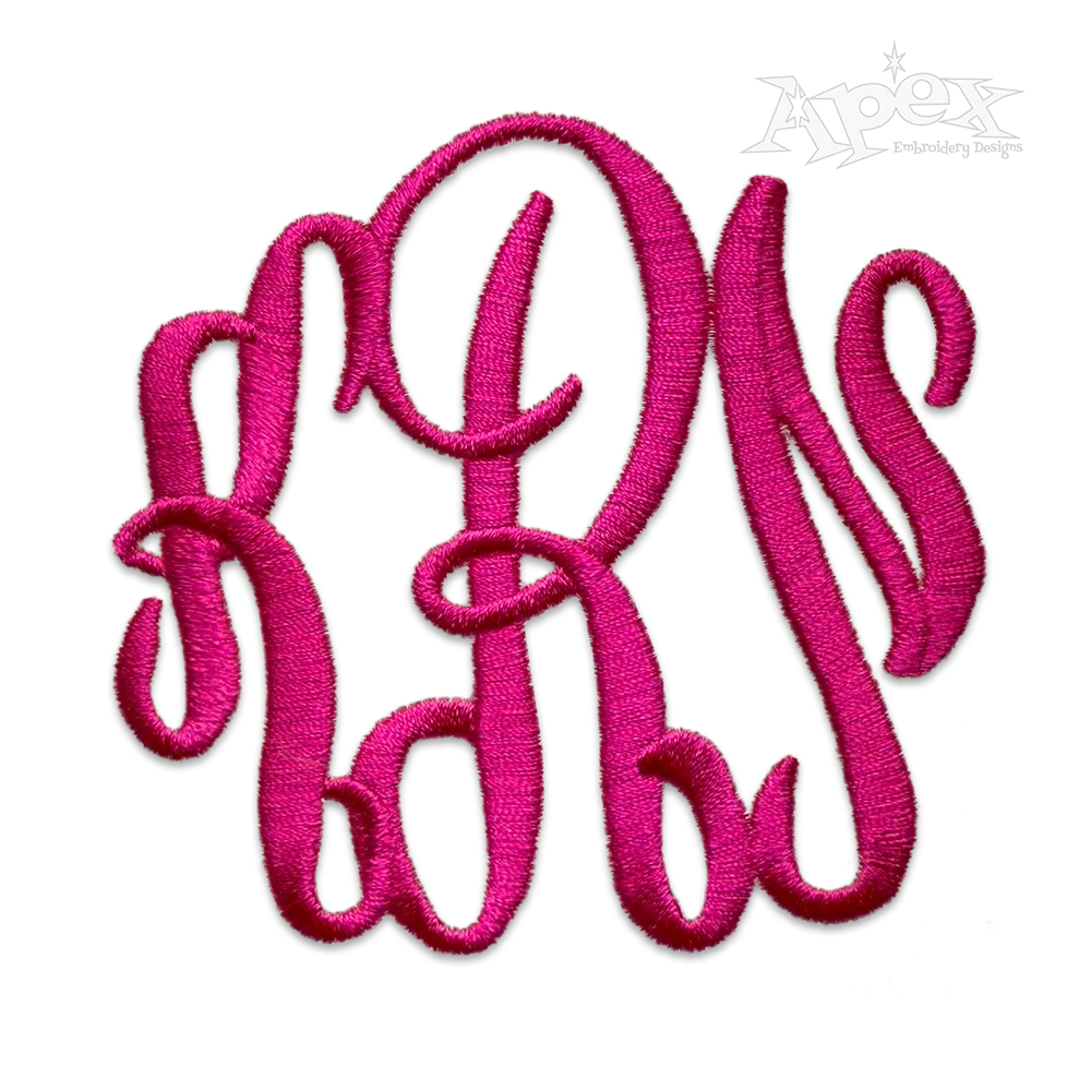 Curlz Circle Embroidery Font File
