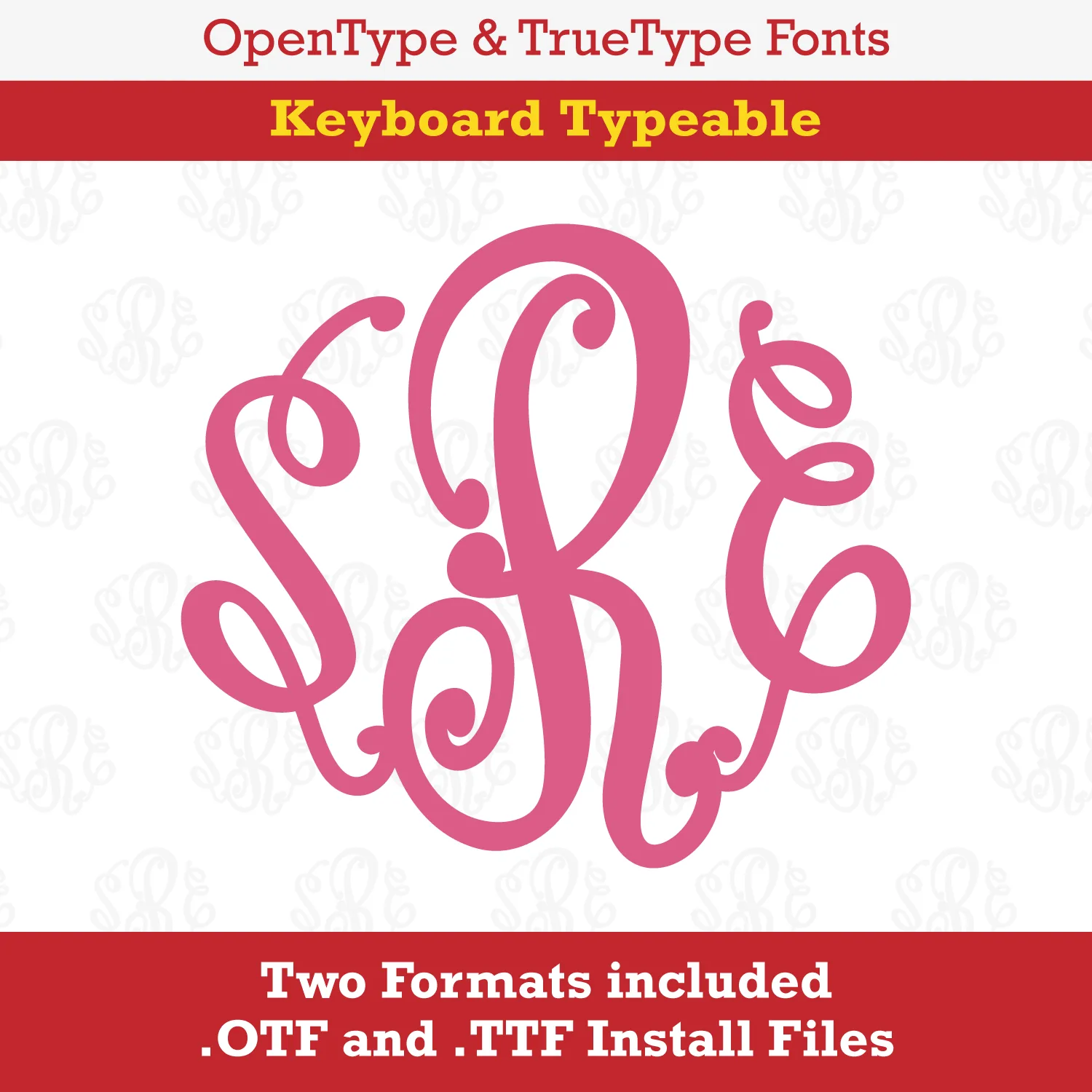 Curlz Circle Monogram TrueType Font