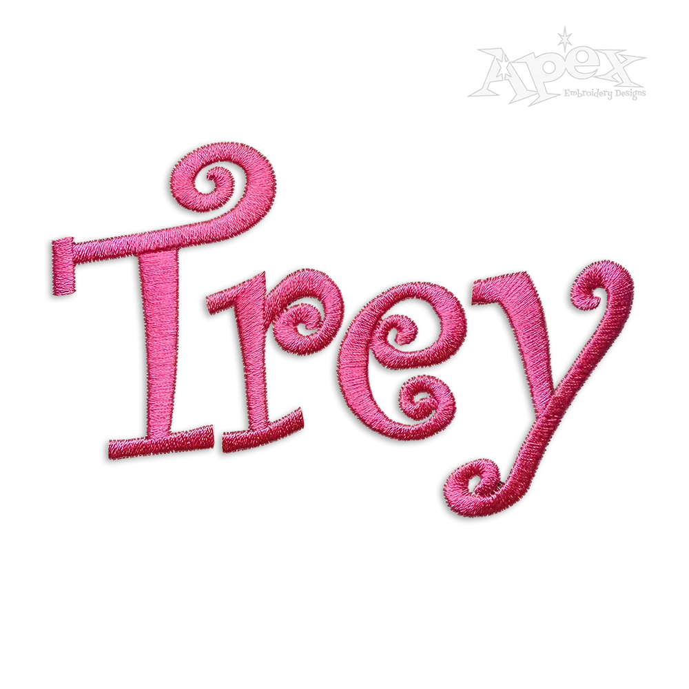 Curlz Extra BOLD Machine Embroidery Fonts by Apex Alphabets