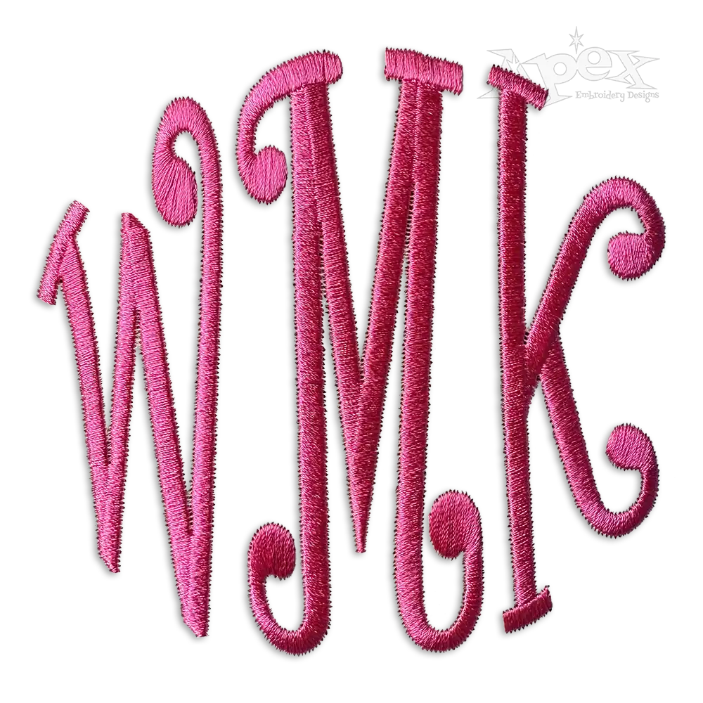 Curlz Round Circle Macine Monogram Embroidery Designs