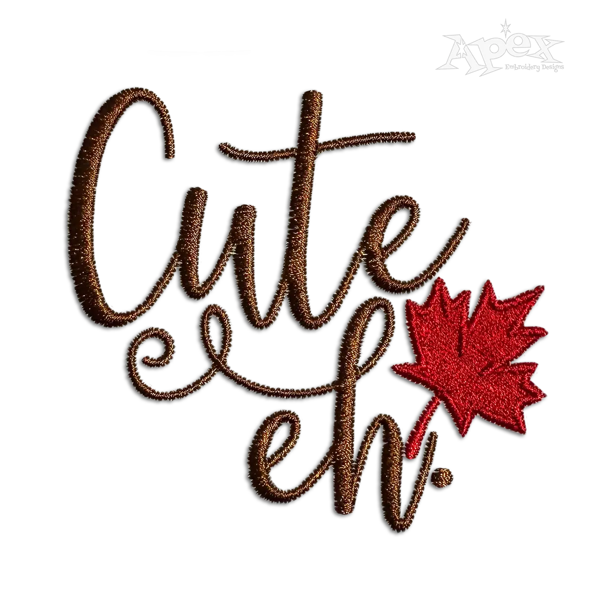 Cute Eh Canada Baby Quote Machine Embroidery Design by Apex