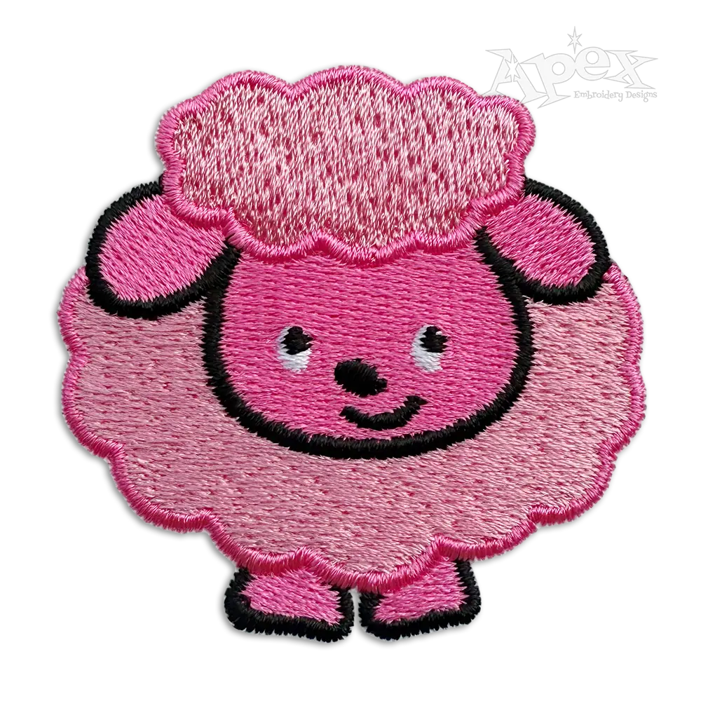 Cute Little Sheep Farm Animal Machine Embroidery Designs.