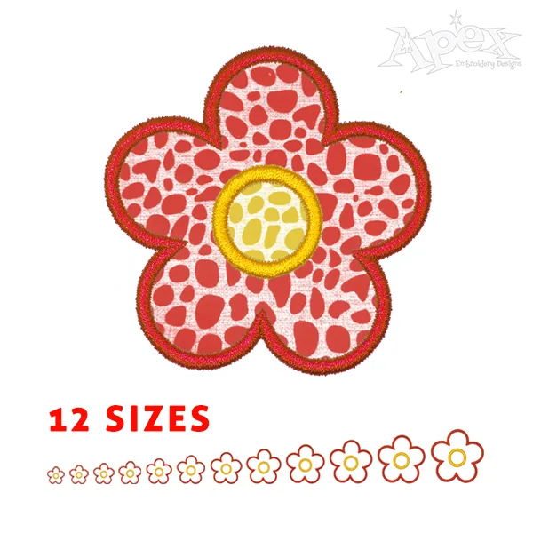 Daisy Flower Applique Embroidery Design