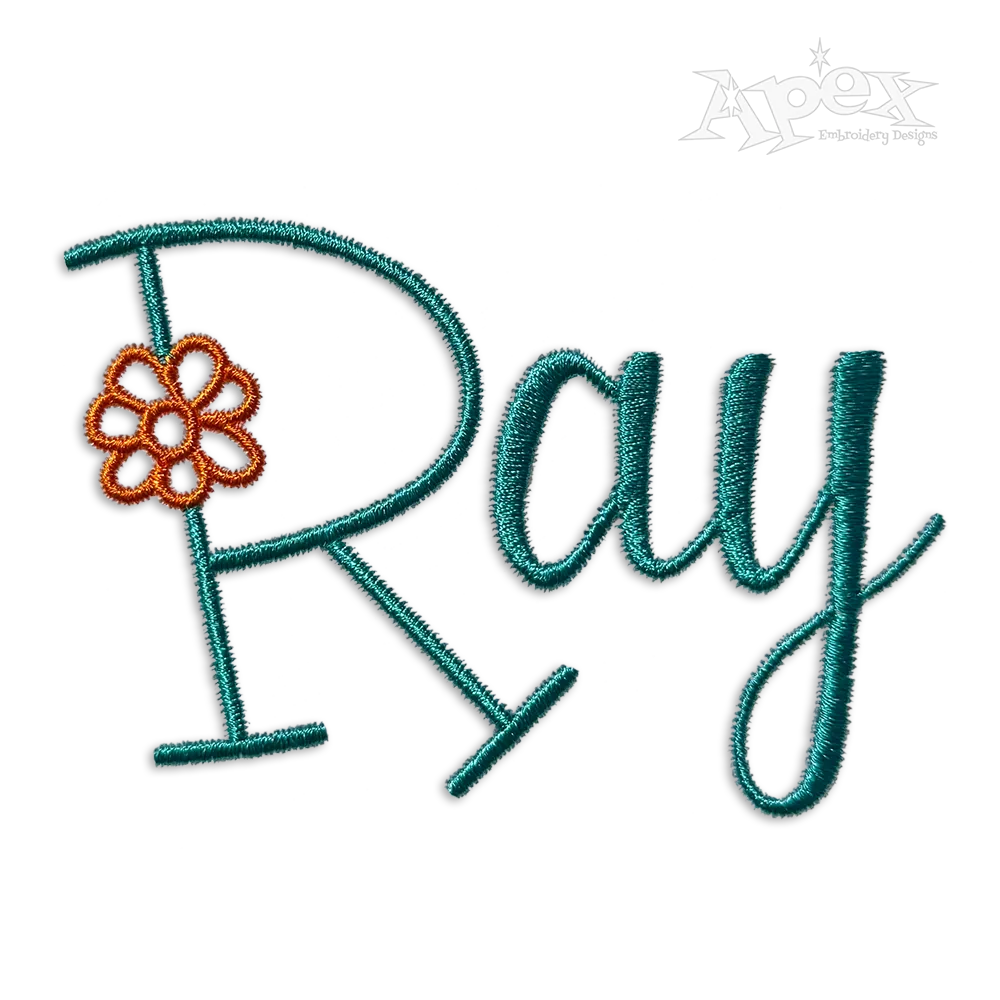 Daisy Spring Flower Embroidery Font By Apex Design Alphabets