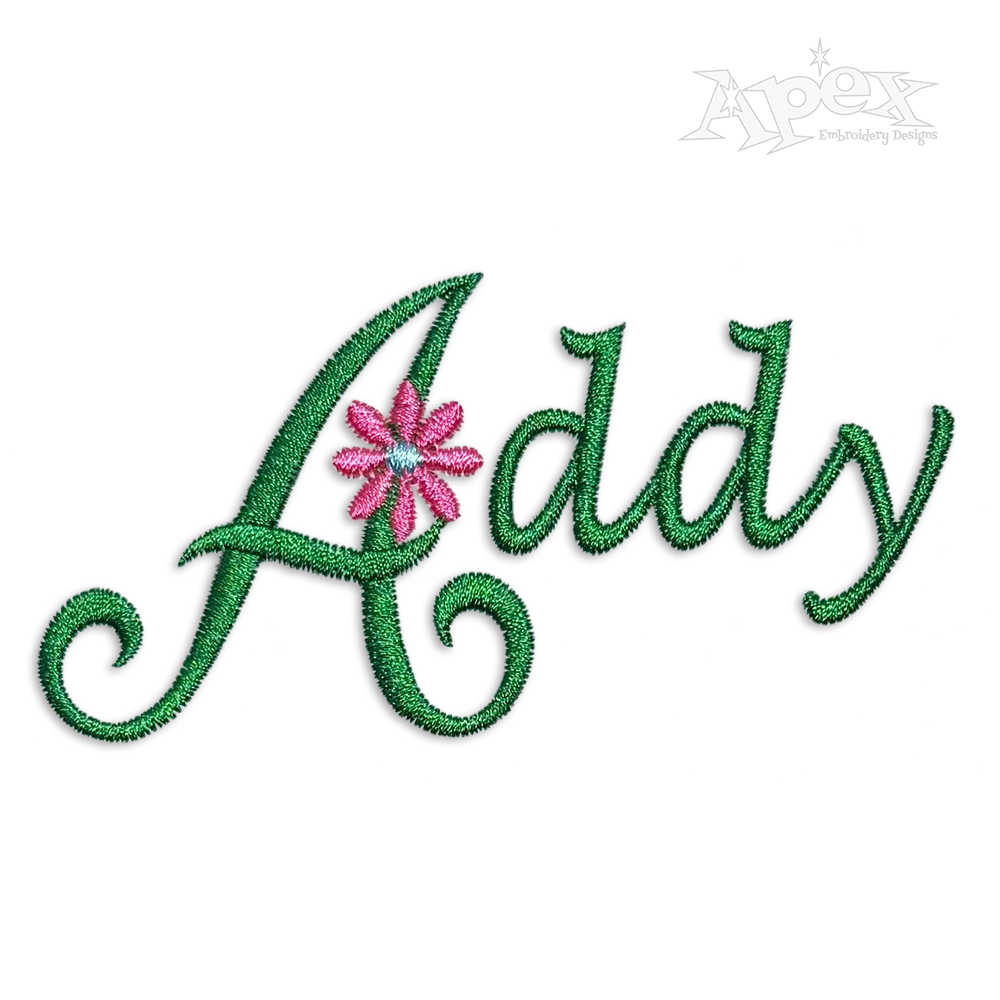 Daisy Flowers Machine Embroidery Font by Apex Design