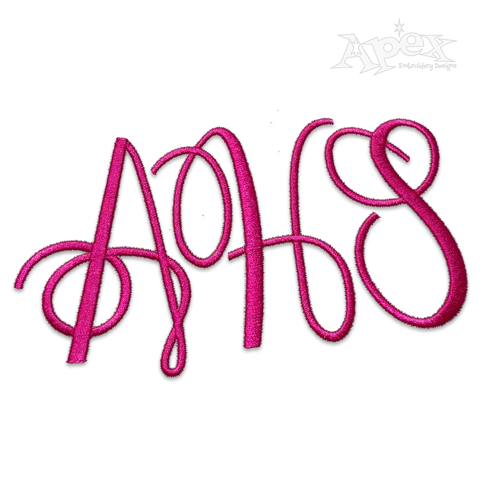 Dayton Machine Embroidery Font by Apex Letters