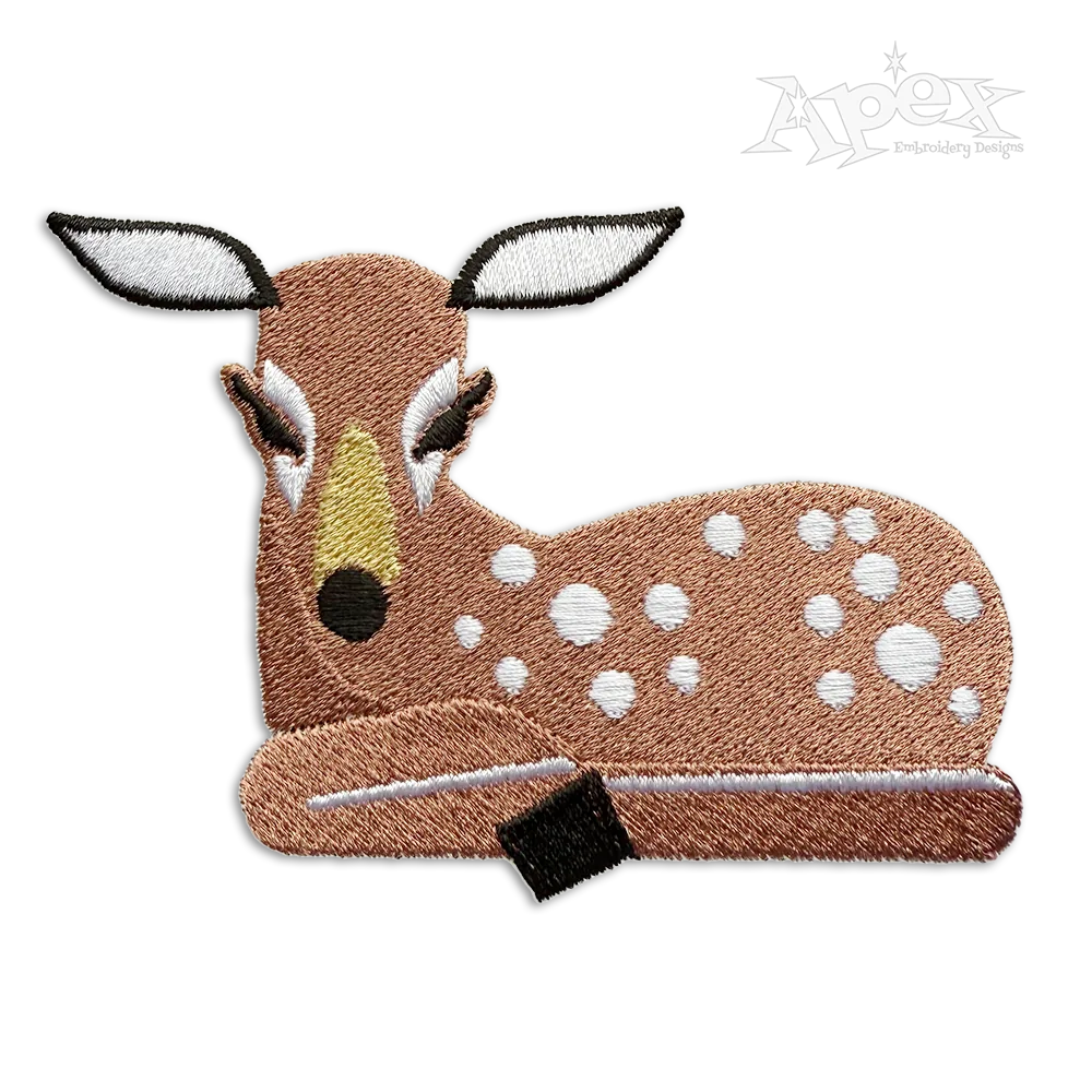 Deer Laying Machine Embroidery Designs - Apex