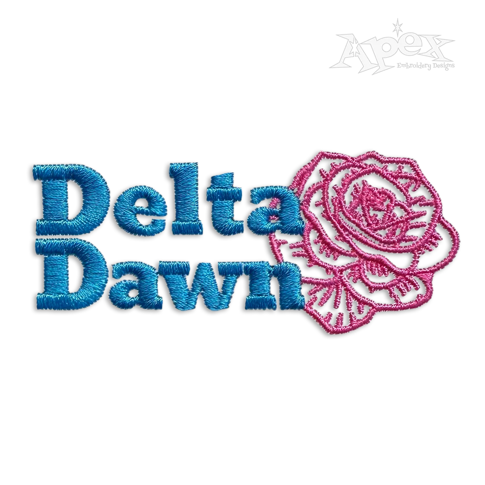 Delta Dawn Tanya Tucker Song Lyrics Machine Embroidery Design