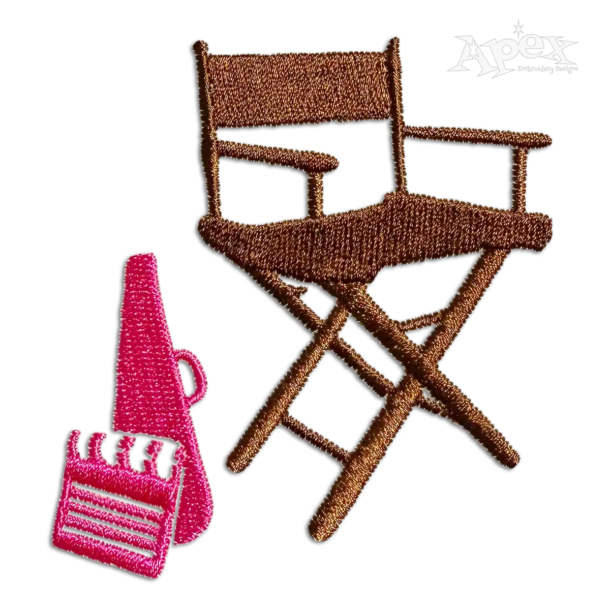 Director Movie Chair Machine Embroidery Design by Apex