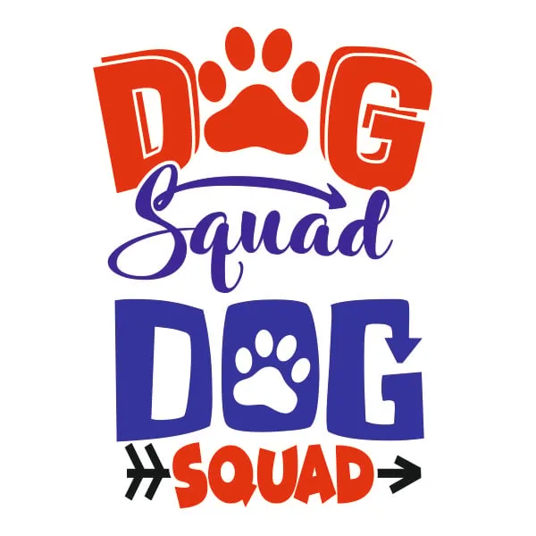 Dog Squad SVG Cuttable Design