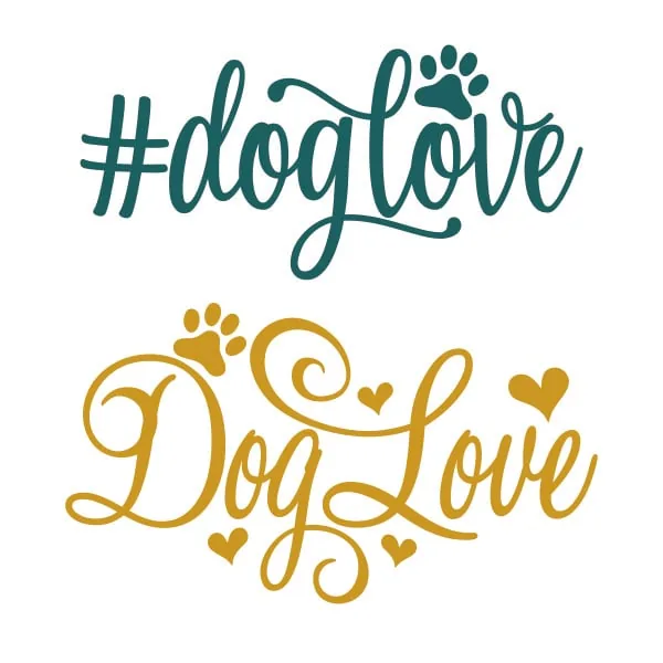 #DogLove Dog Love SVG Cuttable Design