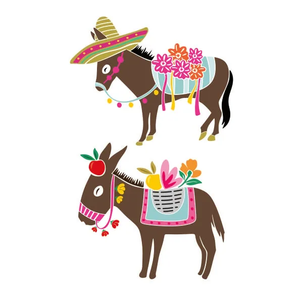 Donkey Flowers SVG Cuttable Design
