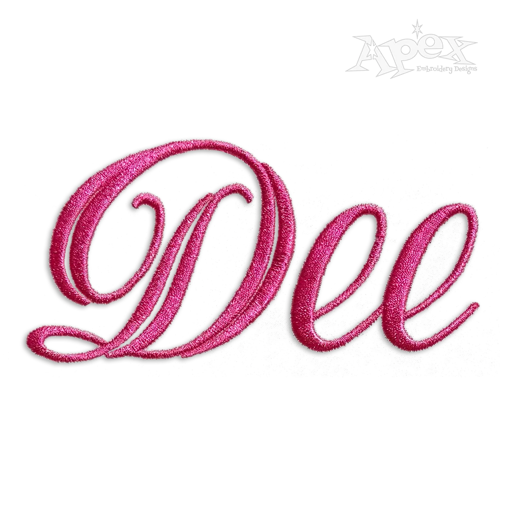 Double Line Satin Stitch Machine Embroidery Fonts