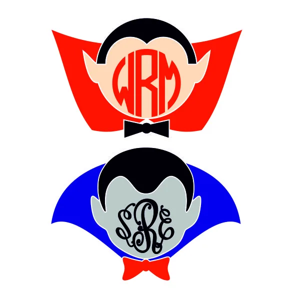 Dracula Monogram Frame SVG Cuttable Design