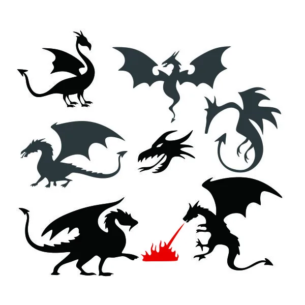 Dragon Pack SVG Cuttable Design