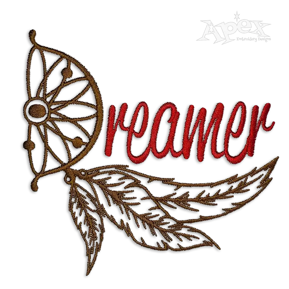 Dreamer Dreamcatcher Machine Embroidery Design
