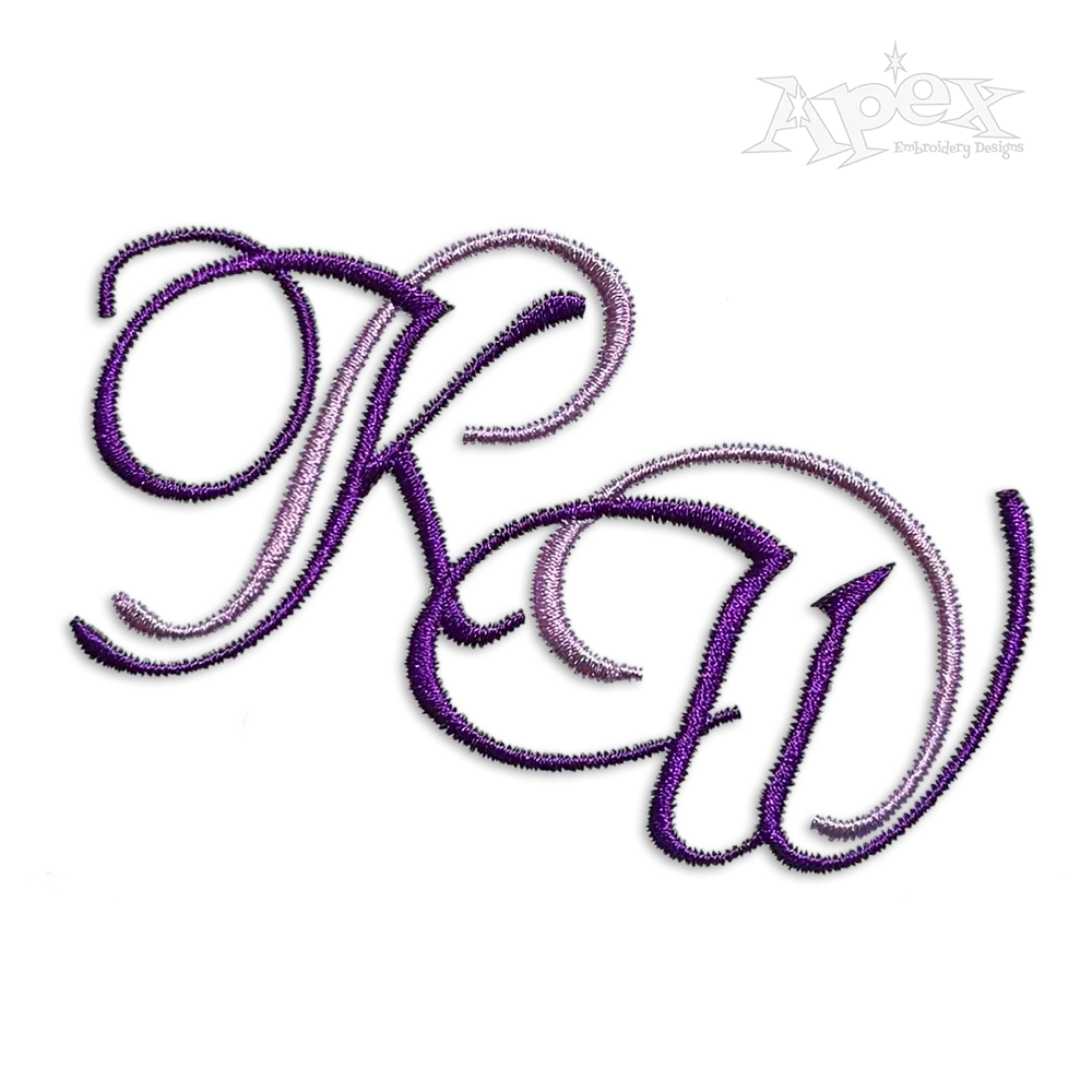 Dubb Two Color Machine Embroidery Font Designs