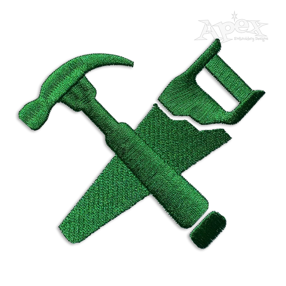DYI Tools Saw Hammer Embroidery Design