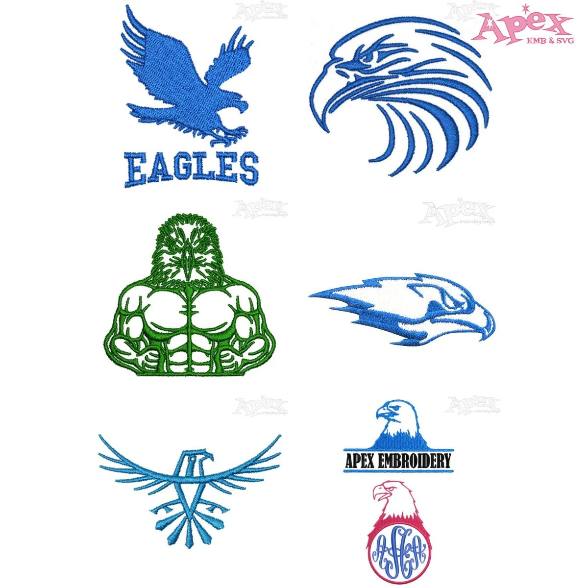 Eagle Embroidery Designs Bundle thumbnail