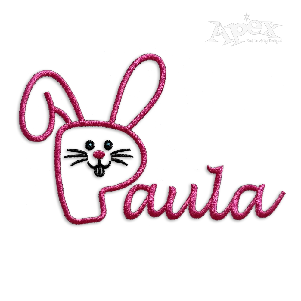 Easter Rabbit Ears & Face Machine Embroidery Font - Apex