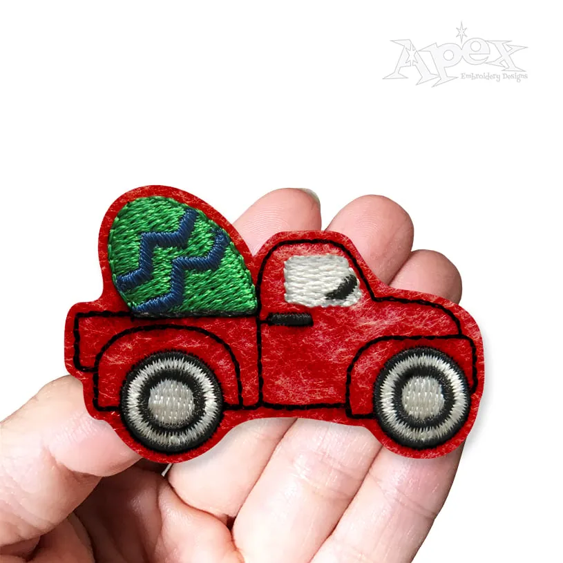 Easter Egg Truck Feltie ITH Embroidery Design