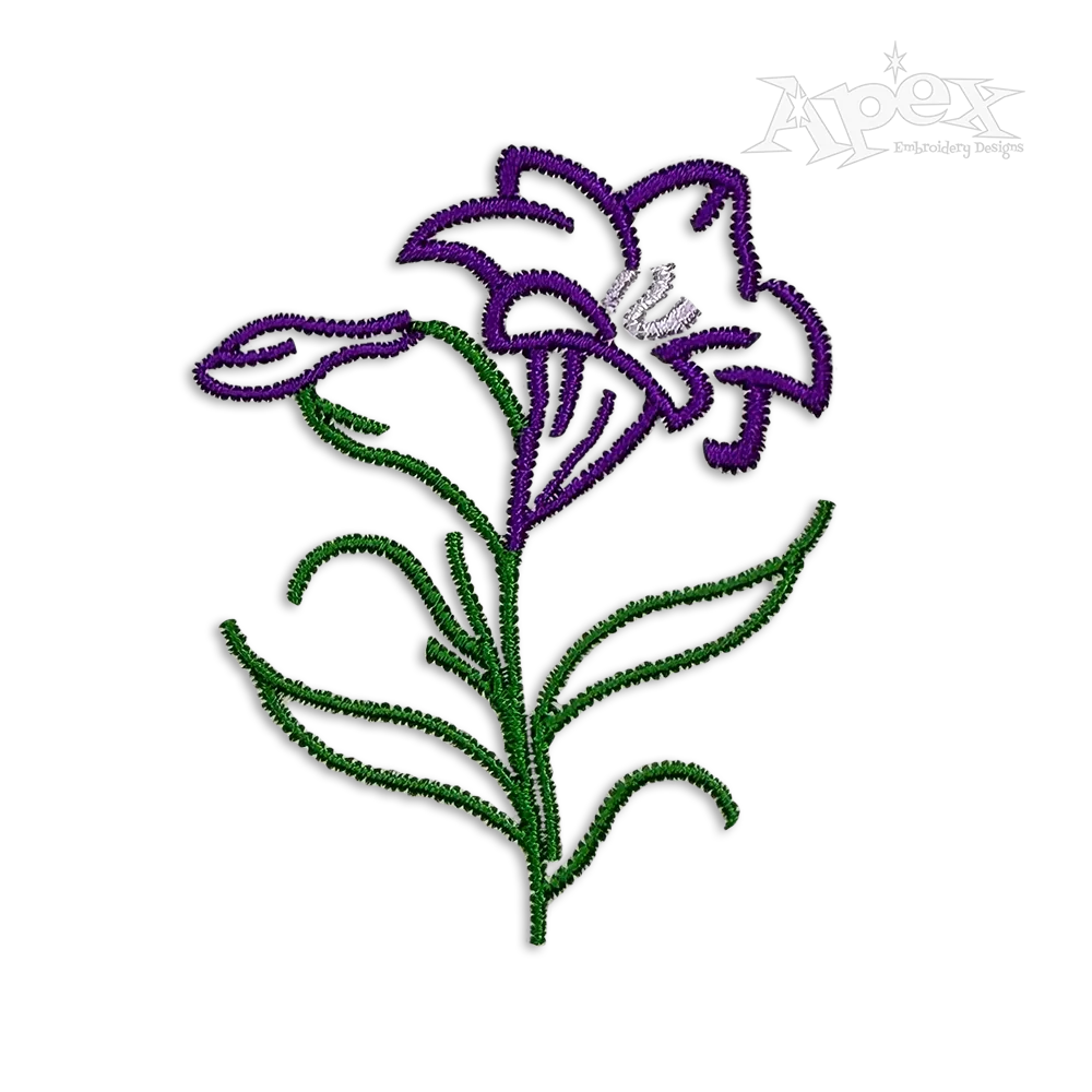 Easter Lily Embroidery Design