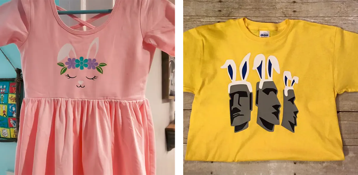 Easter SVG Designs on clothes