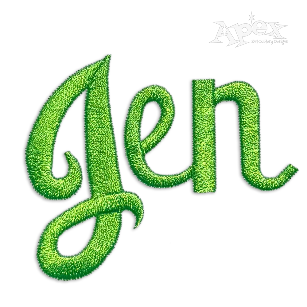 Elegant Fun Machine Embroidery Font by Apex Designs