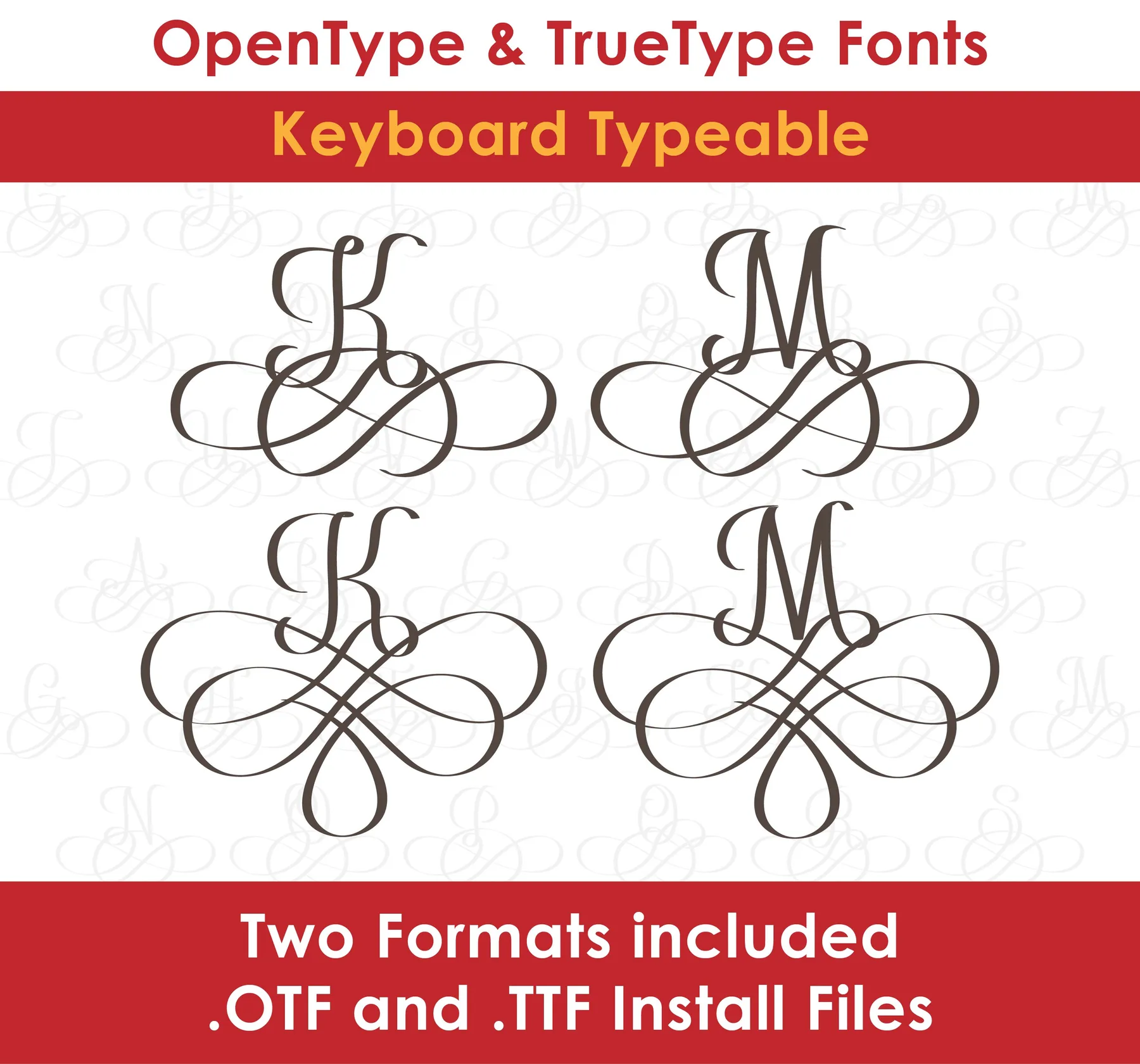 Elegant Scroll TrueType Font