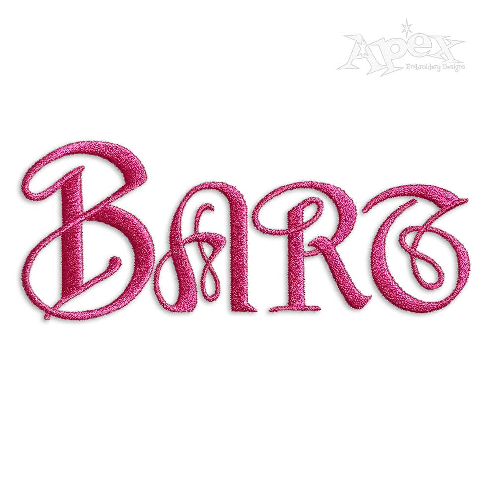 Enchanted Machine Embroidery Font by Apex Design
