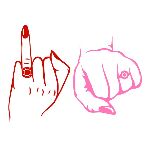 Engaged Ring Finger SVG Cuttable Design