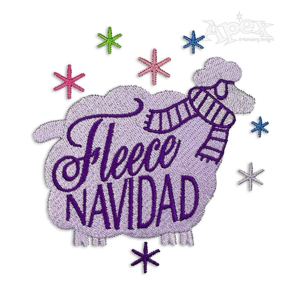 Fleece Navidad Machine Embroidery Design by Apex