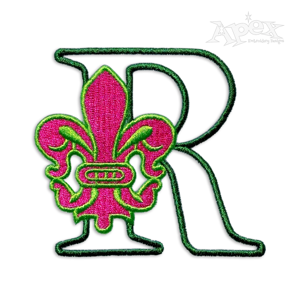 Fleur-De-Lis French Applique Machine Embroidery Font | Apex
