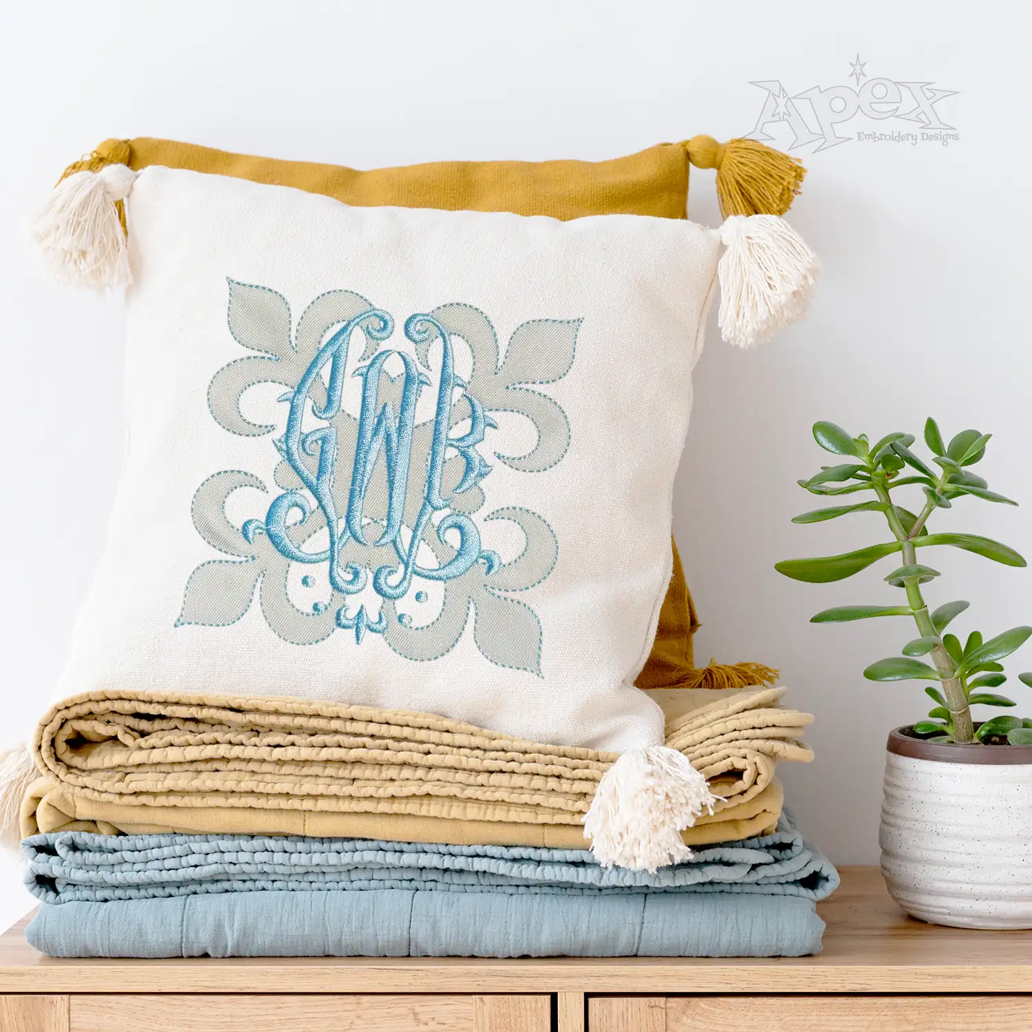 Fleur Heart Quilt Block Machine Embroidery Designs 2