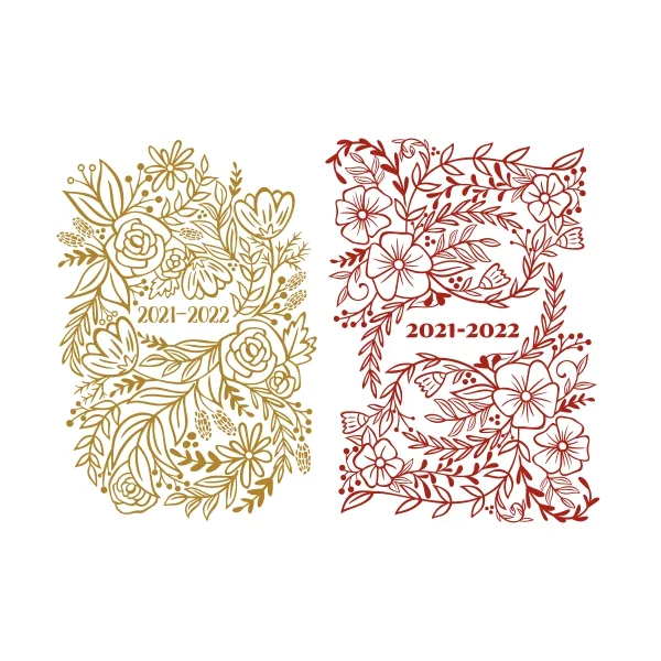 Floral Flourish Cover 2021 - 2022 SVG Cuttable Designs